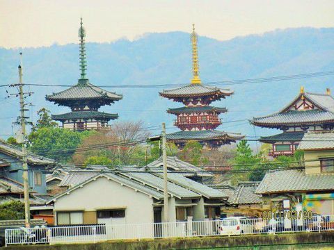 Nara Palace site, Yakushi-ji, Toshodai-ji , and Saidai-ji Temples