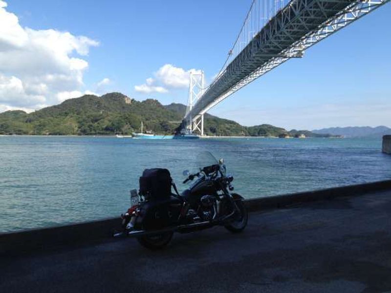 Kanagawa Private Tour - Shimanami highway bridge over Seto inland sea.