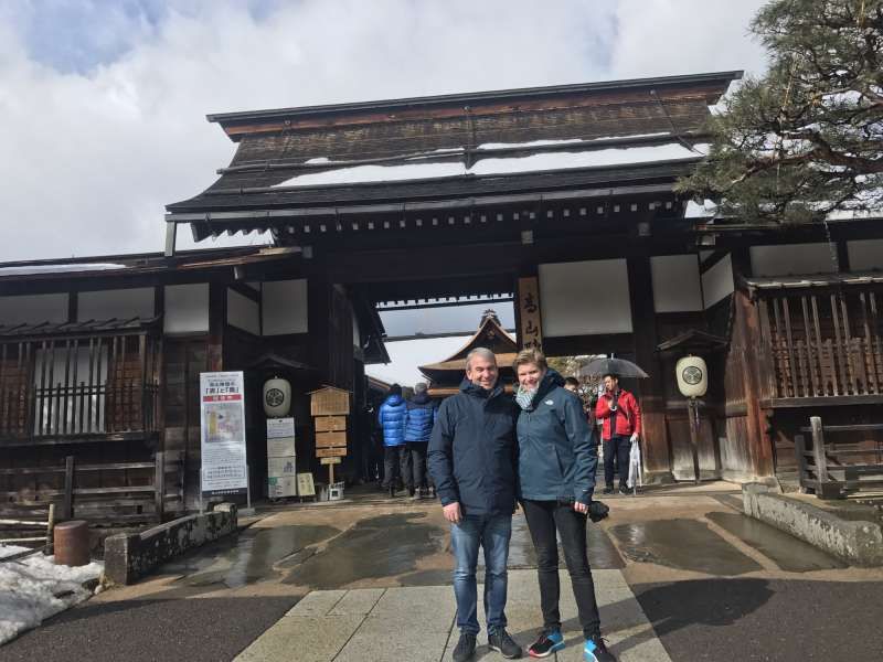 Gifu Private Tour - In front of Takayama Zinya (old samurai house)