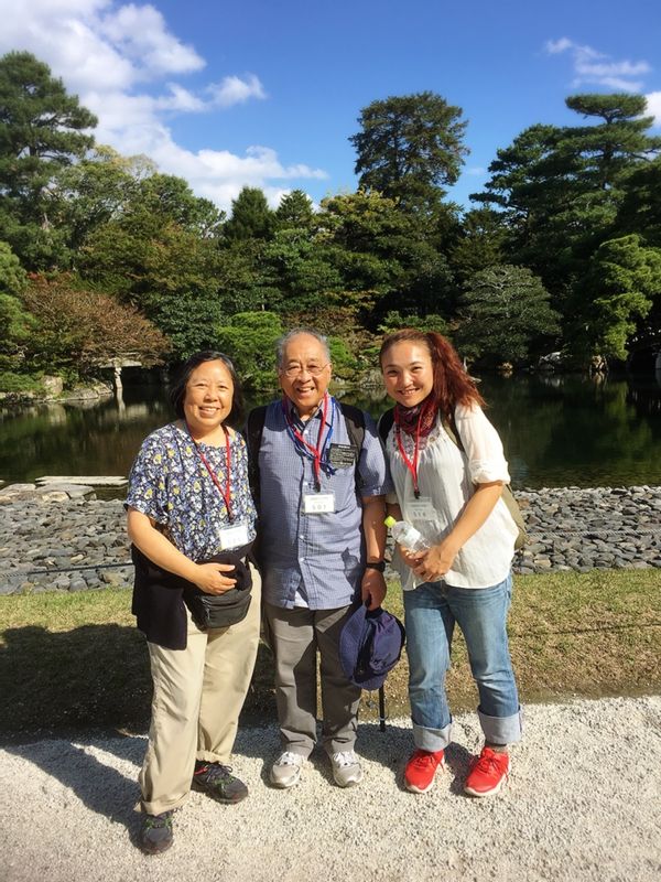 Osaka Private Tour - Kyoto imperial palace with enegetic senior couple Lanette and Norman from USA