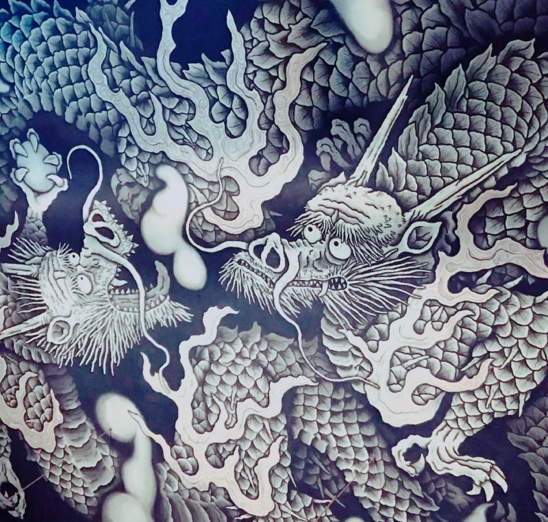 Osaka Private Tour - Kyoto Dynamic Dragons painting 