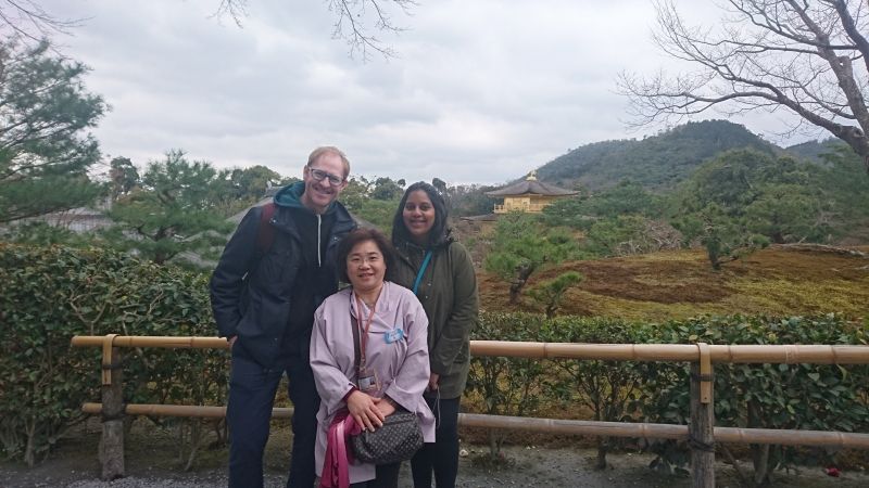 Osaka Private Tour - Kinkakuji is still shining in a cloudy day when with great guests!