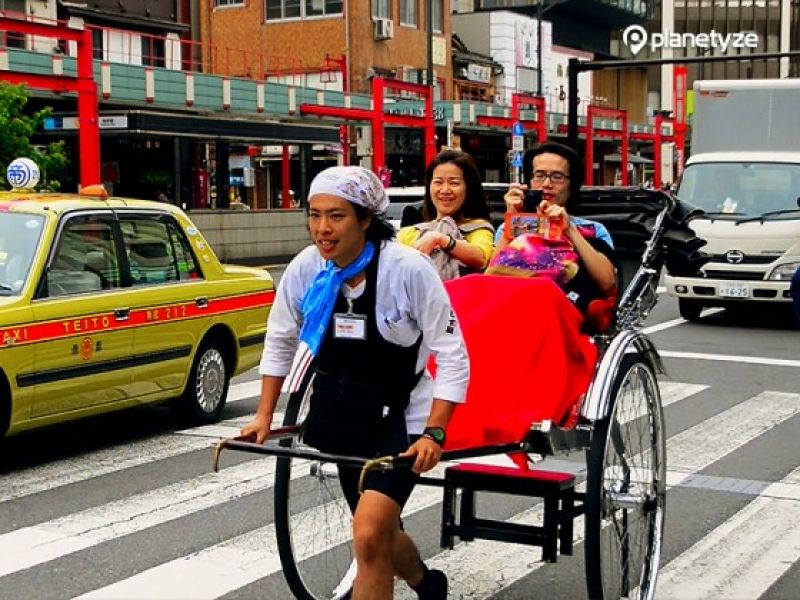 Yokohama Private Tour - "Rickshaw", a two-wheel vehicle pulled by a running driver, is popular among foreign tourists, especially in Asakusa area. You can enjoy the sights of various spots in this downtown. It's a unique experience and a great fun!