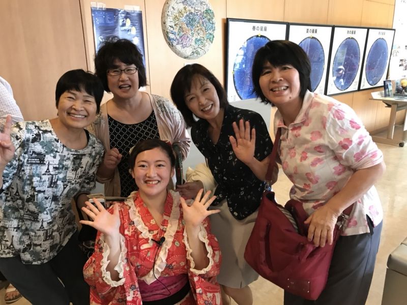 Gifu Private Tour - with rakugo, short story teller(front center girl with red colored kimono) and my friends