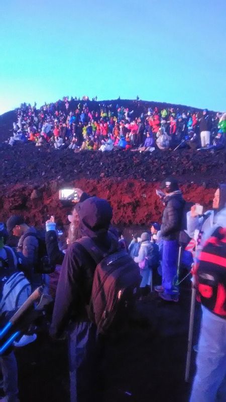 Tochigi Private Tour - Sunrise from the top of Mt.Fuji. I climb to the top of this mountain only in summer. A bunch of people goes up to the top then every time the surface of this area is filled by the hiker.