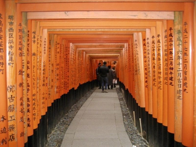 Kyoto Private Tour - Torii. it's a gateway at the entrance to a shinto shrine.