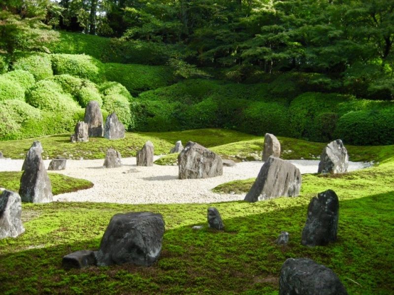 Kyoto Private Tour - Komyoh-in temple. it's a famous Zen garden with moss plants, stones and rocks. 