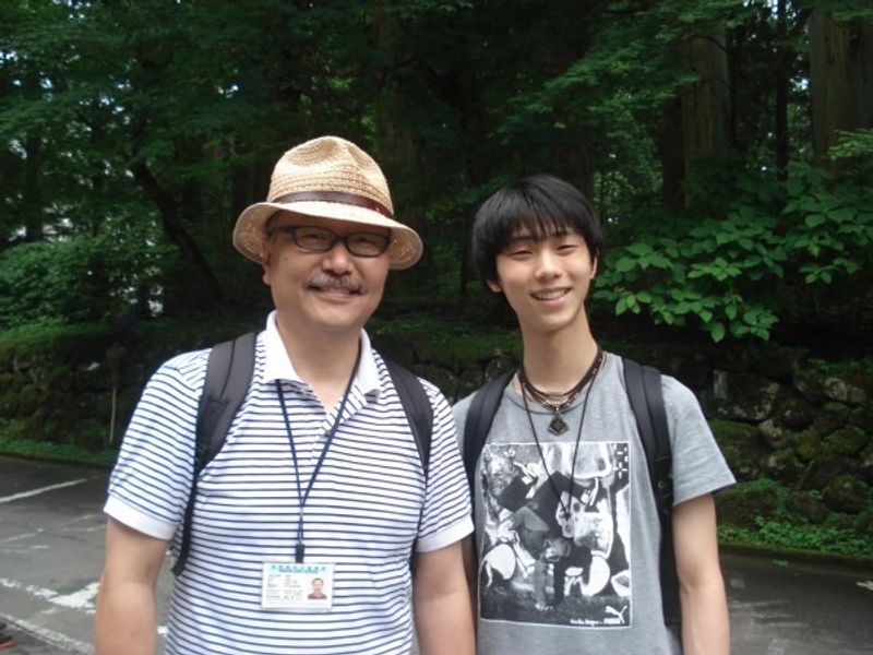 Tochigi Private Tour - With Sochi Winter Olympic Games gold medalist.  A couple years prior, his mother took this photo in Nikko.