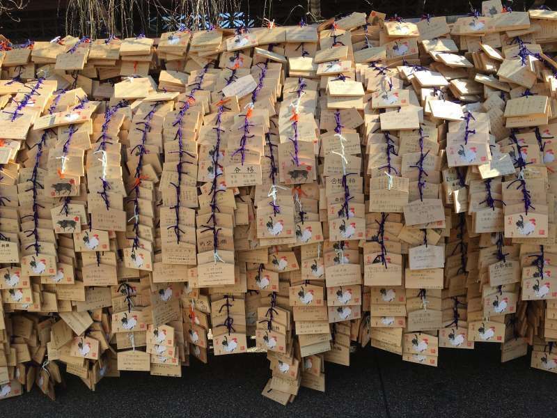 Kanagawa Private Tour - Votive picture tablets at Japanese Shrine