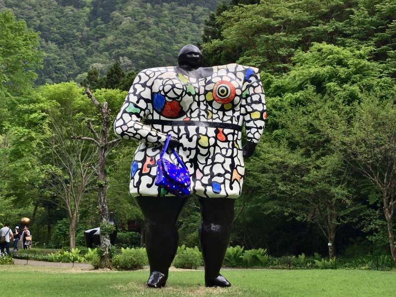 Yokohama Private Tour - A glamorous statue, named Miss Black Power, placed in the Hakone Open-Air Museum in Hakone 