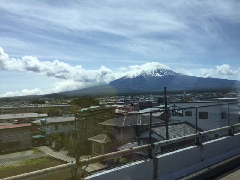 Kanagawa Private Tour - View of Mt. Fuji from the bus on the way to Lake Kawaguchi,one of the five lakes of Mt.Fuji.