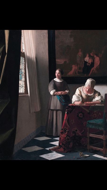 Dublin Private Tour - Woman writing a letter with her Maid by Vermeer
フェルメール　手紙を書く女と召使
ナショナル・ギャラリー