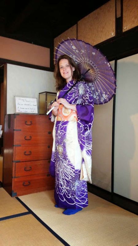 Kanagawa Private Tour - A Japanese Kimono, in Kurashiki in 2016.