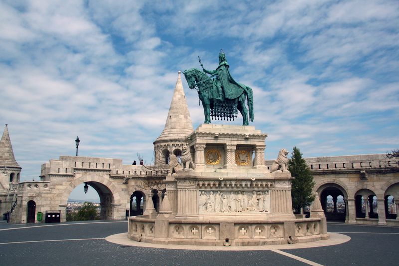 Budapest Private Tour - Statue of king Stephen atop Buda Castle