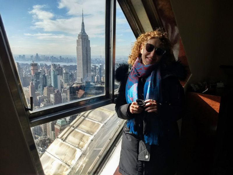 New Jersey Private Tour - Standing in the tower of the Chrysler Building with the view to the Empire State