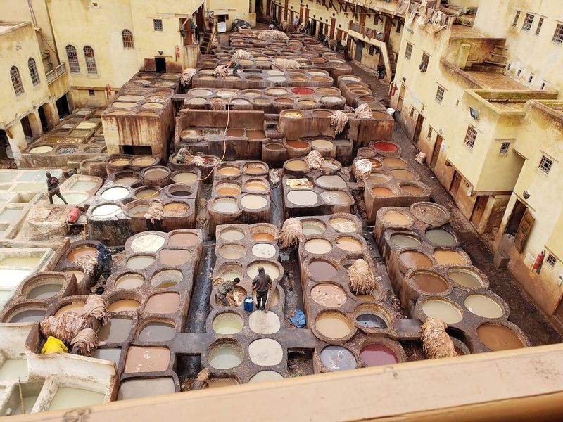 Fes Private Tour - tannery  ( leather area )