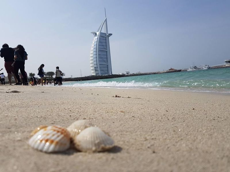 Dubai Private Tour - Burj al Arab beach the world first 7 star hotel full view 