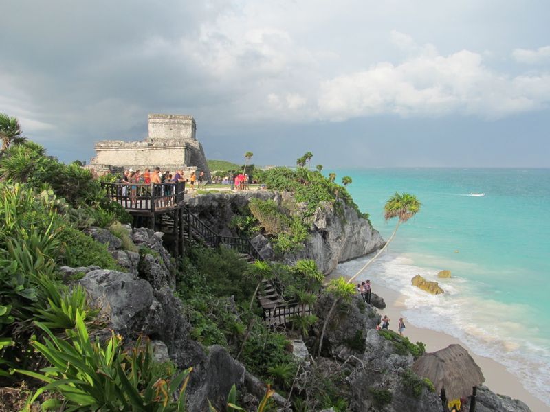 Cancun Private Tour - Tulum at the Caribbean coast of Mexico.