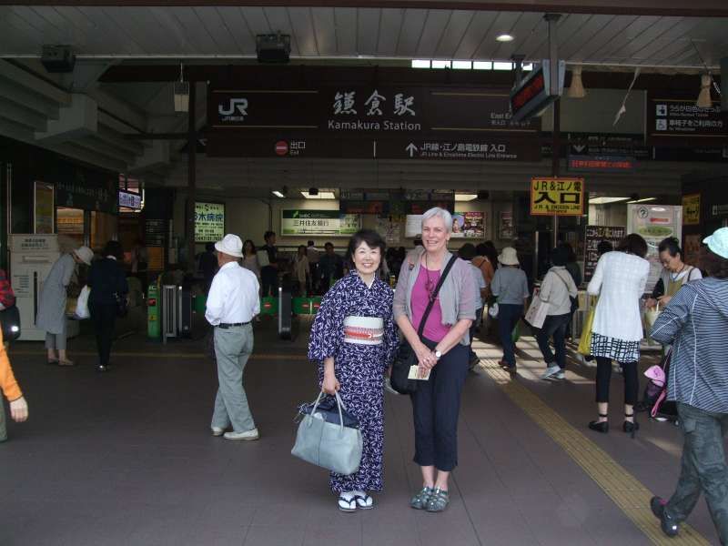 Kanagawa Private Tour - At Kamakura station before saying good-bye