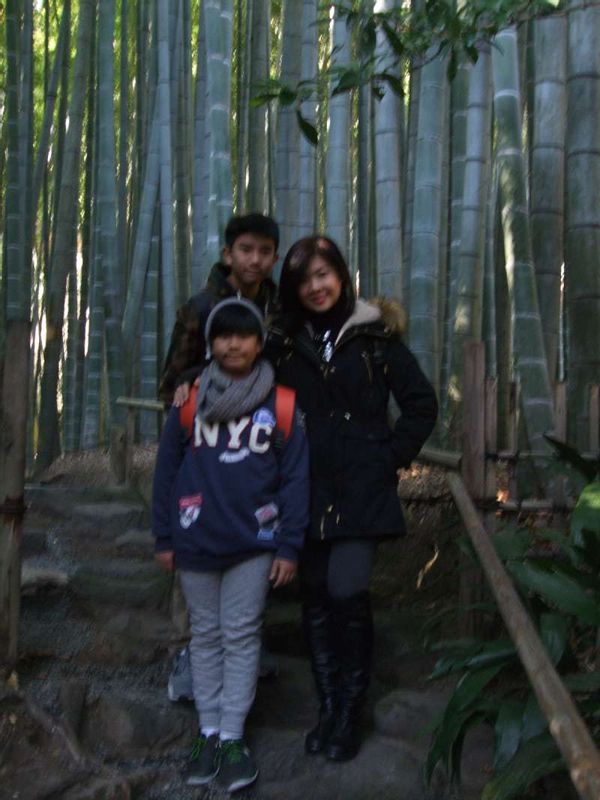 Kanagawa Private Tour - At the entrnce of the elephant bamboo grove in Hokokuji Temple, our first stop