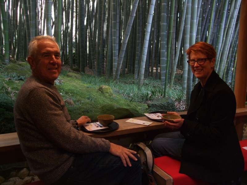 Kanagawa Private Tour - Enjoying matcha green tea in the peaceful bamboo garden