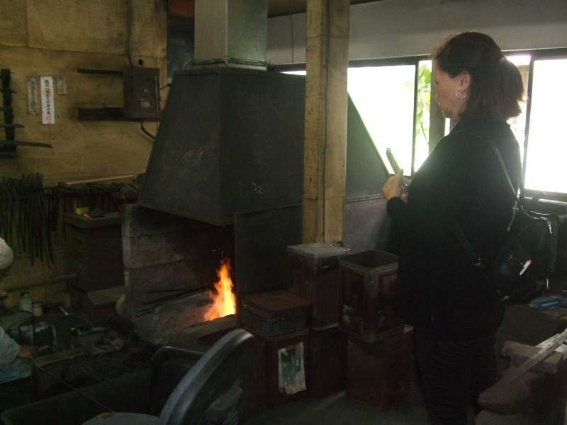 Kanagawa Private Tour - So lucky we could see the sword making in the smithy at Masamune Sword and Blade Workshop