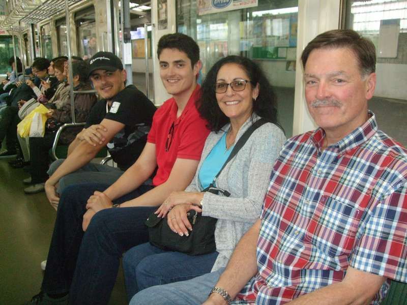 Kanagawa Private Tour - In the popular local train on the way to our last stop, Great Buddha