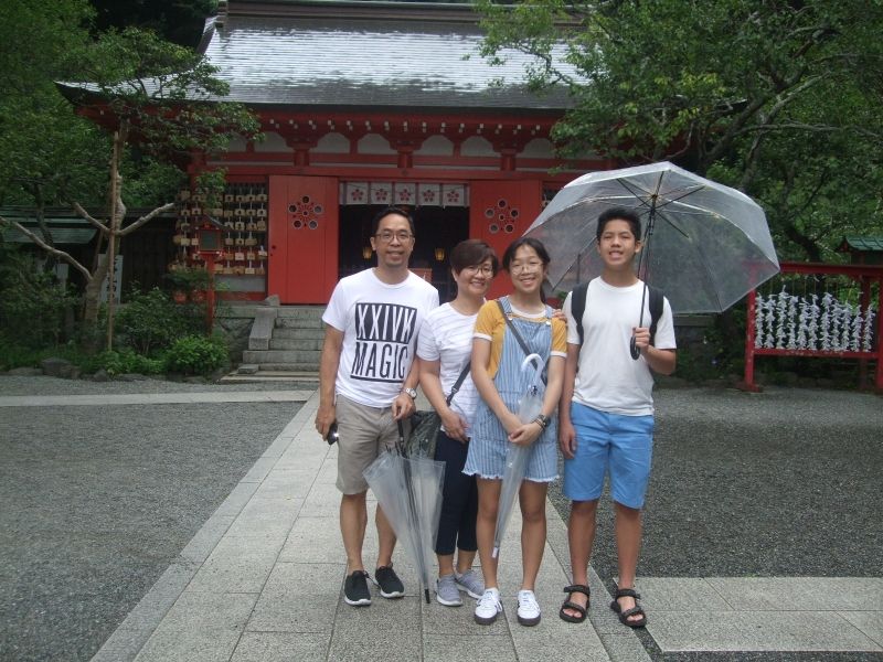 Kanagawa Private Tour - After praying to the god of learning at Egara Tenjin Shrine