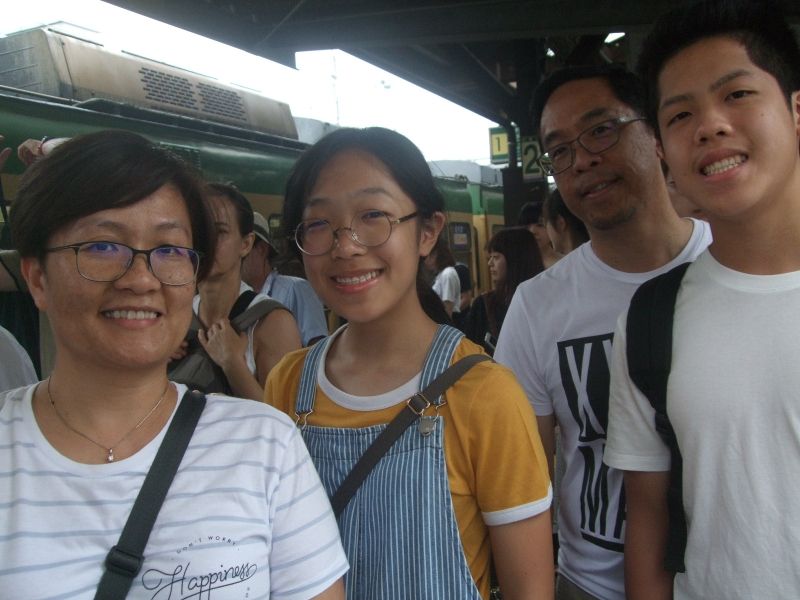 Kanagawa Private Tour - With the popular local train, Enoden Line, at Hase station