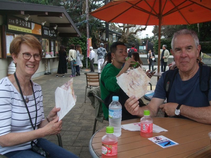 Kanagawa Private Tour - The well known snack in this island, Octopus senbei