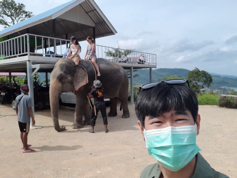 Phuket Private Tour - At the Elephant Camp.
The activity is Bareback Elephant. Trekking