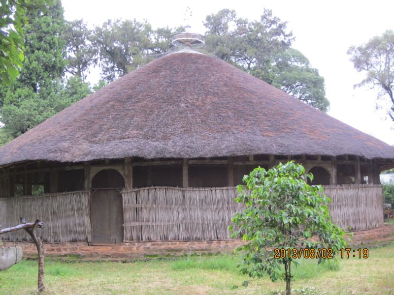 Addis Ababa Private Tour - Grass thatched roof church/at lake Tana Monastry 