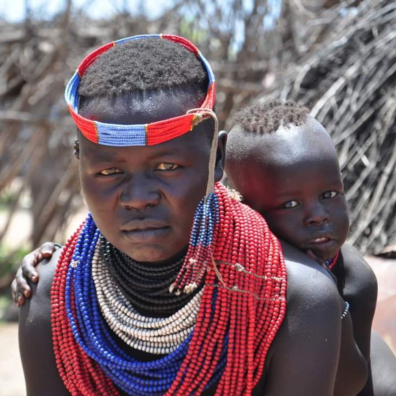 Addis Ababa Private Tour - The Bume girl decorated with beads, Omo valleys 