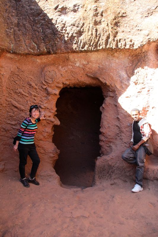 Addis Ababa Private Tour - A gate to one of the cave churches in Lalibela 