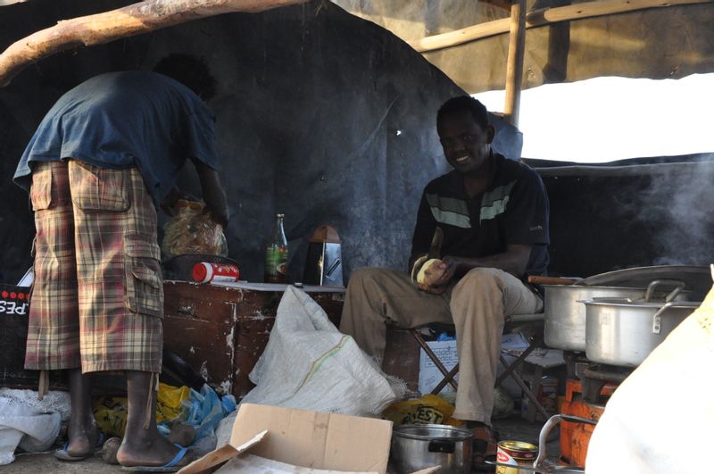 Addis Ababa Private Tour - Our shef  in his kitchen/Amedela village in Danakil depression 