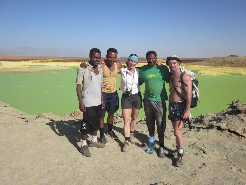 Addis Ababa Private Tour - Customers & crew members in Danakil depression 