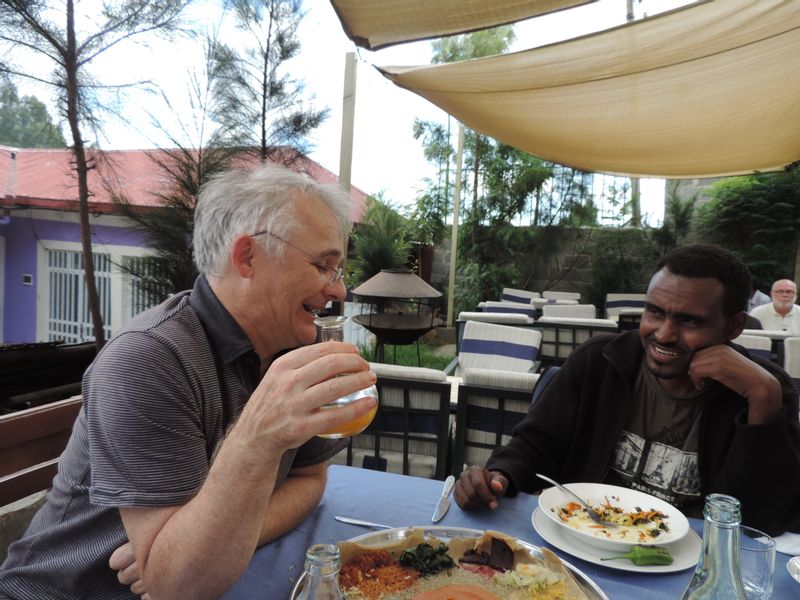 Addis Ababa Private Tour - Lunch time with my guest in Bahirdar