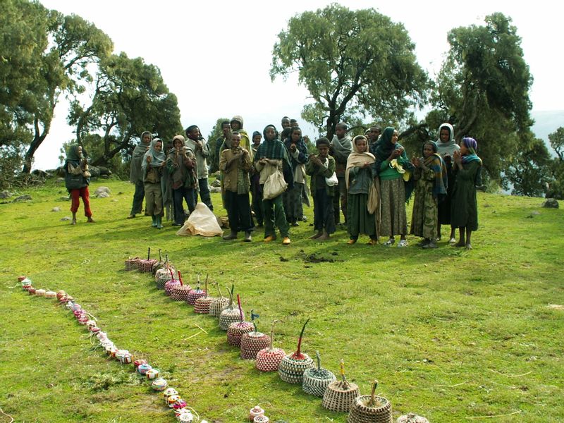 Addis Ababa Private Tour - Children selling their objects to tourists in Simen miuntains NP