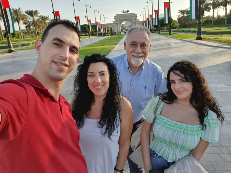 Sharjah Private Tour - In front of Zaabeel Palace, one of the palaces of the ruler of Dubai.