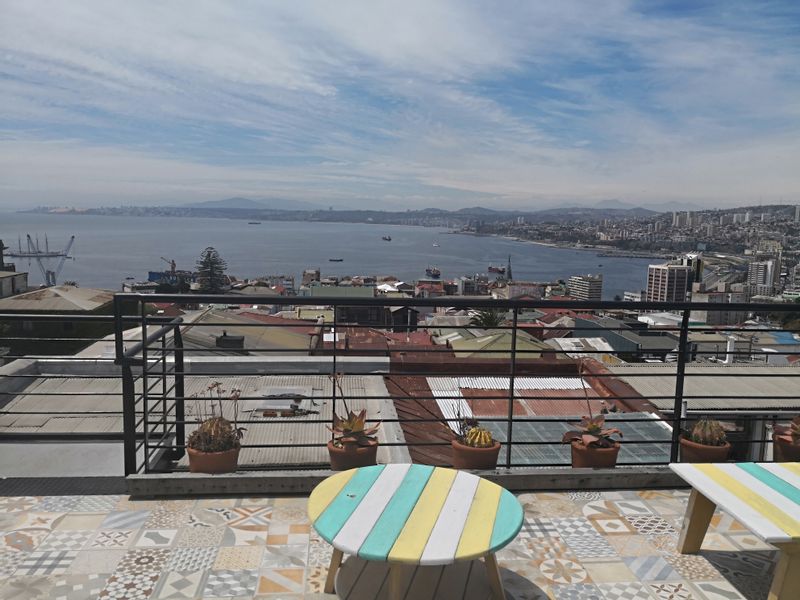 Santiago Private Tour - Valparaiso's Bay from a roof