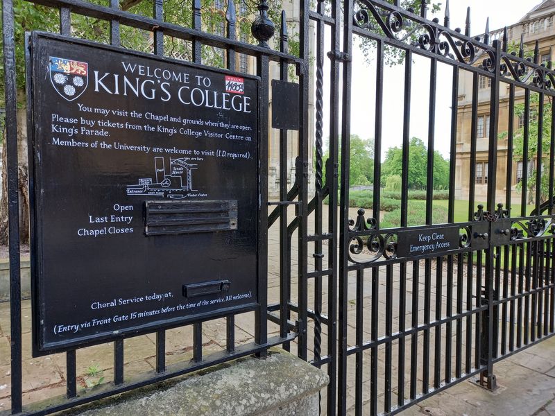 Cambridgeshire Private Tour - King's College North Gate entrance