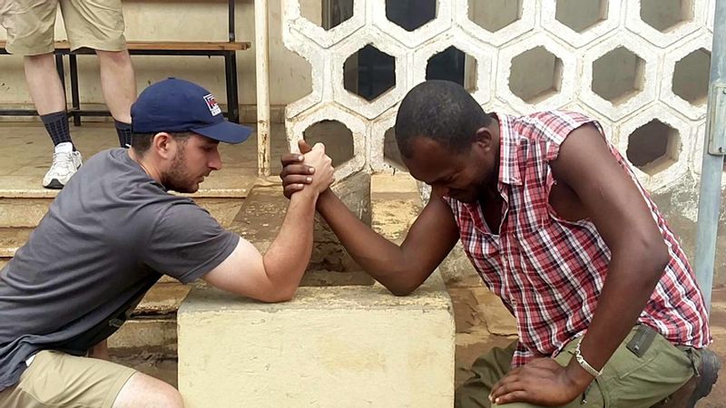 Southern Ethiopia Private Tour - Wrestling with one of my guest from US 