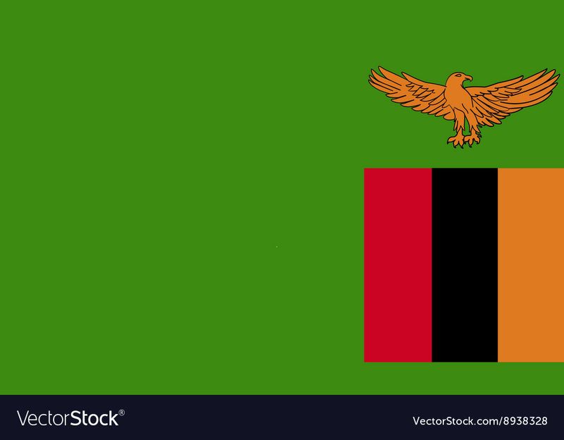 Southern Private Tour - Zambian Flag: Green stands for Agriculture,  Red for the blood, Black for African people, Orange=min