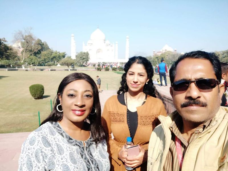 Agra Private Tour - At Taj Mahal with two ladies guest from south Africa 