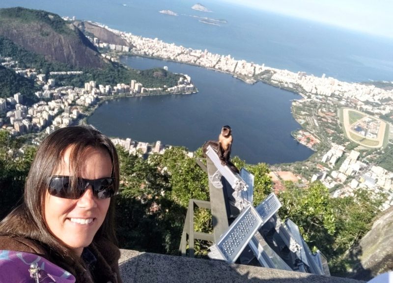 Rio de Janeiro Private Tour - Me, myself and the monkey at the Christ