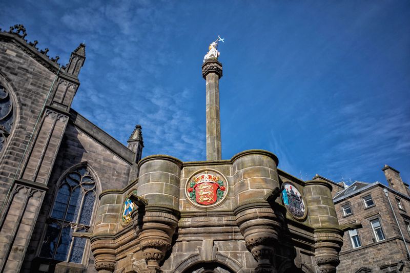 Edinburgh Private Tour - Mercat Cross, Edinburgh (inc rare Blue sky)