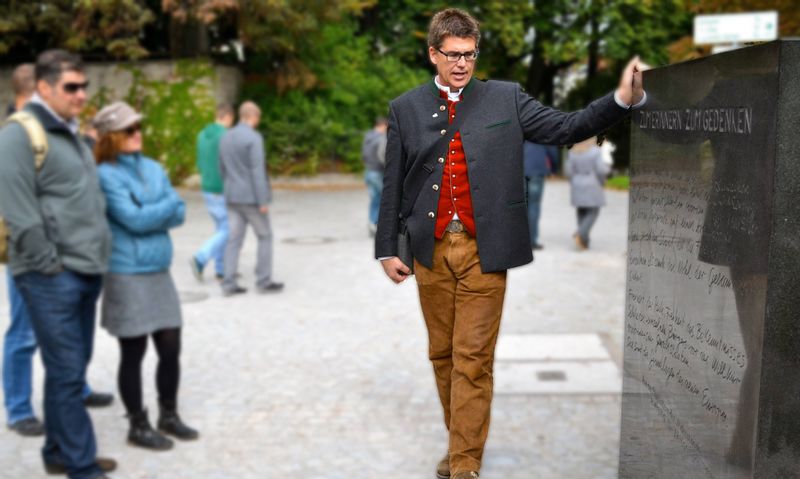 Munich Private Tour - Scott at Sophie Scholl Memorial