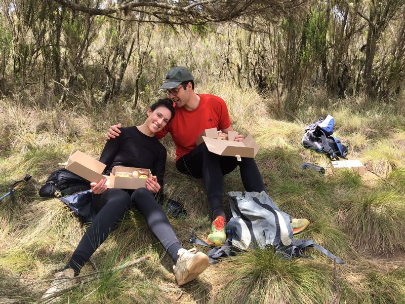 Moshi Private Tour - Our customers enjoying lunch at Maundi Crater in Kilimanjaro 