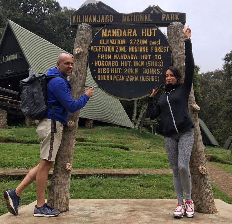 Moshi Private Tour - Our customers made to Mandara Hut 2720m above the sea level.