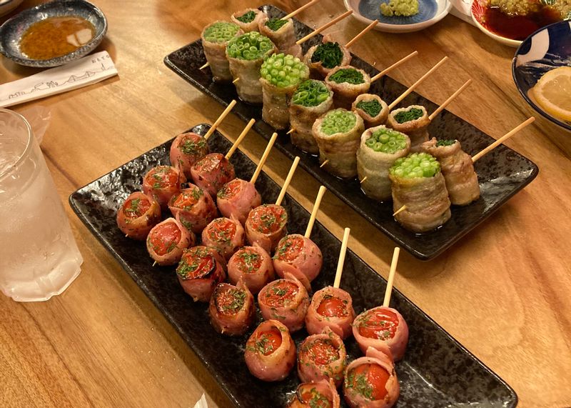 Fukuoka Private Tour - Grilled vegetable skewers, Fukuoka City